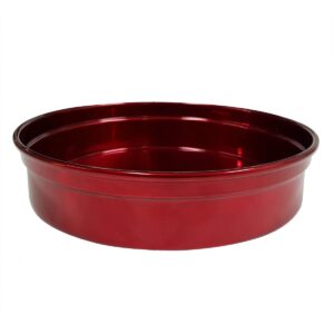 Chef-Inox-Drinks-Service-Tray-Aluminum-Round-Red-330mmD-x-50mmH-04202-Red