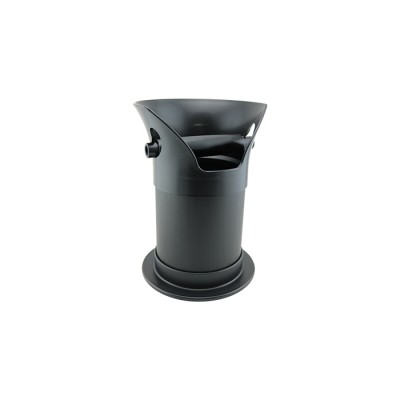 Coffee-Knock-Tube-300mm-Black-with-Removable-Top-Free-Standing-THUMPA300