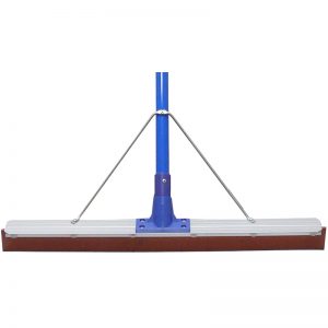 Reinfored-Aluminium-Rubber-Floor-Squeegee-Blue-with-Handle-45cm-x-1.45m-RAB18B-H