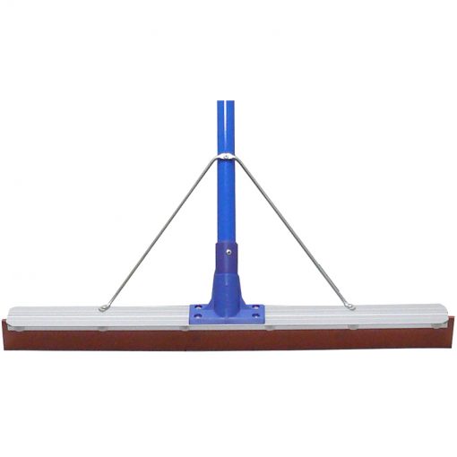 Reinfored-Aluminium-Rubber-Floor-Squeegee-Blue-with-Handle-45cm-x-1.45m-RAB18B-H