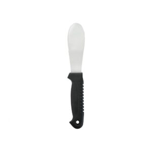 Stainless-Steel-Butter-Spreader-with-Black-Plastic-Handle-100mm-03055