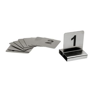Table Number Set S/Steel Flat 50mmx60mm 11-20-57520