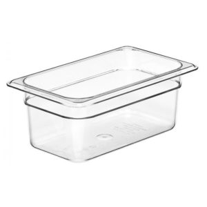 Polycarb Food Pan 1/4 Size GN 100mm Clear