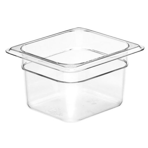 Polycarb Food Pan 1/6 Size GN 100mm Clear